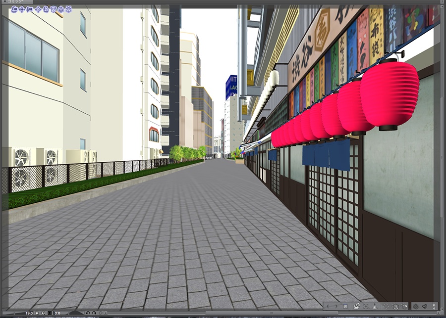 漫画背景用3D素材「渋谷宮下パーク」(CLIP STUDIO用 3Dオブジェクト.cs3o)