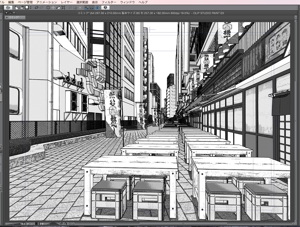 漫画背景用3D素材「渋谷宮下パーク」(CLIP STUDIO用 3Dオブジェクト.cs3o)