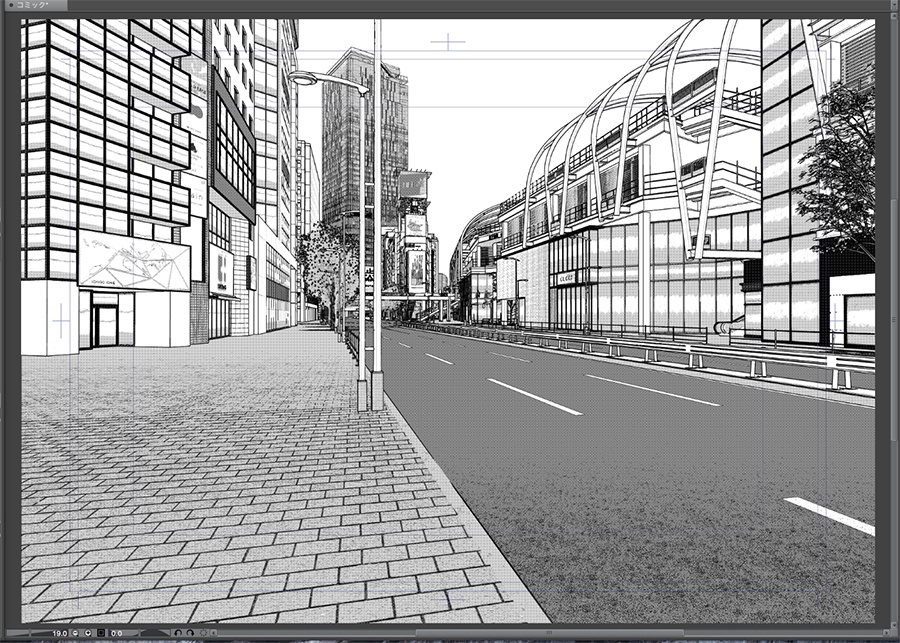 漫画背景用3D素材「渋谷宮下パーク」(CLIP STUDIO用 3Dオブジェクト.cs3o)