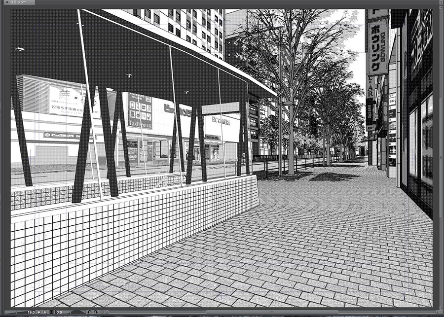 漫画背景用3D素材「渋谷宮下パーク」(CLIP STUDIO用 3Dオブジェクト.cs3o)