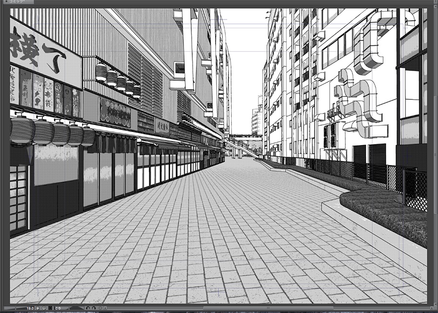 漫画背景用3D素材「渋谷宮下パーク」(CLIP STUDIO用 3Dオブジェクト.cs3o)