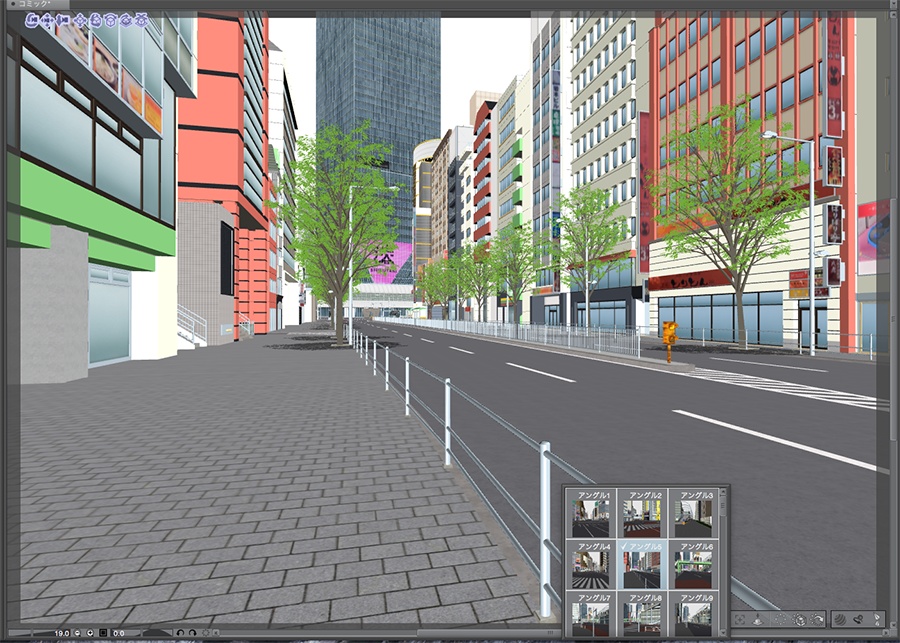 漫画背景用3D素材「渋谷宮下パーク」(CLIP STUDIO用 3Dオブジェクト.cs3o)