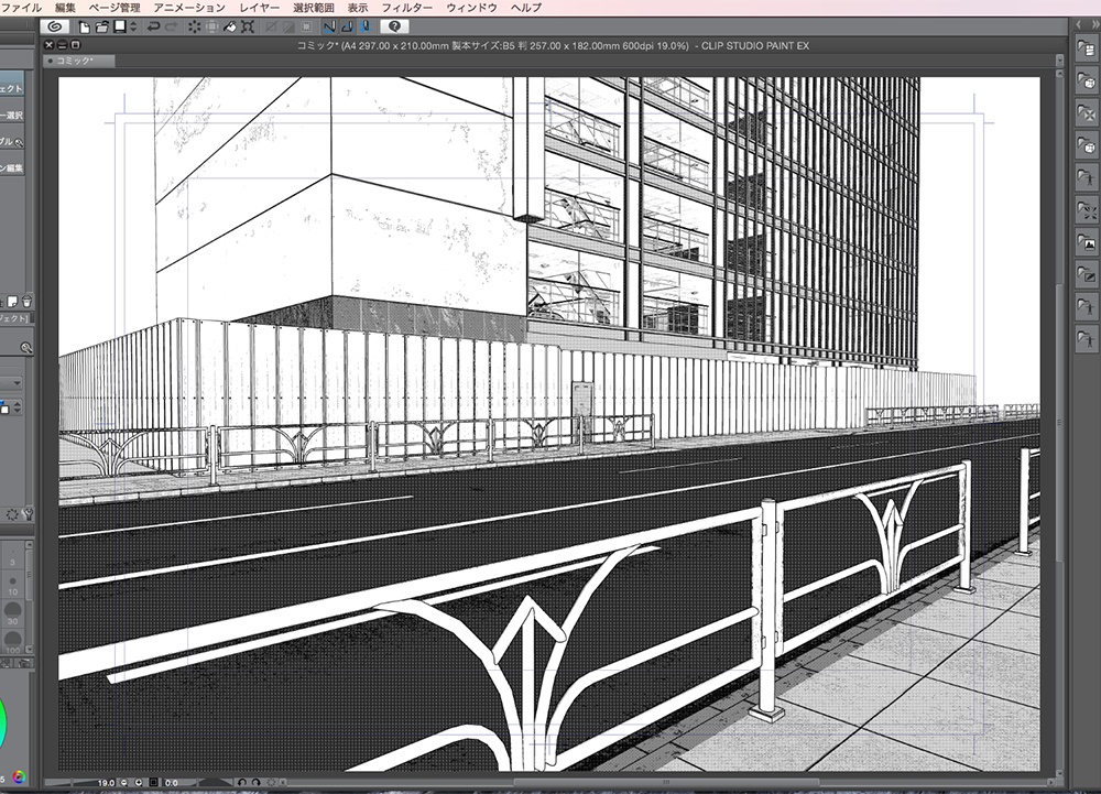 漫画背景用3D素材「廃墟ビル」(CLIP STUDIO用 3Dオブジェクト.cs3o)