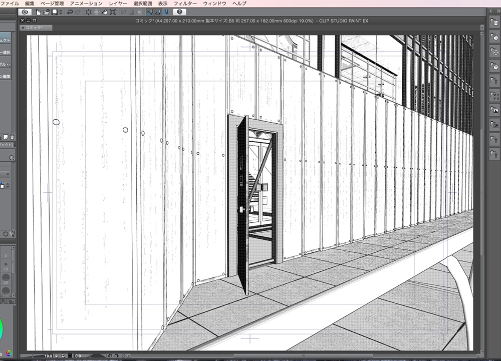 漫画背景用3D素材「廃墟ビル」(CLIP STUDIO用 3Dオブジェクト.cs3o)