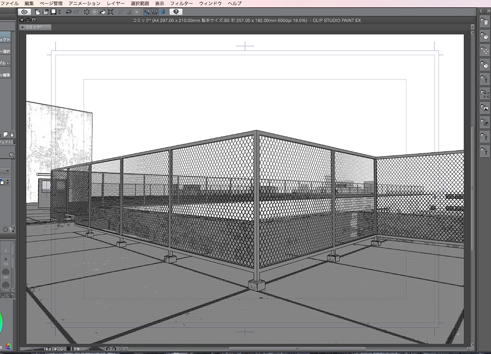 漫画背景用3D素材「学校」(CLIP STUDIO用 3Dオブジェクト.cs3o)