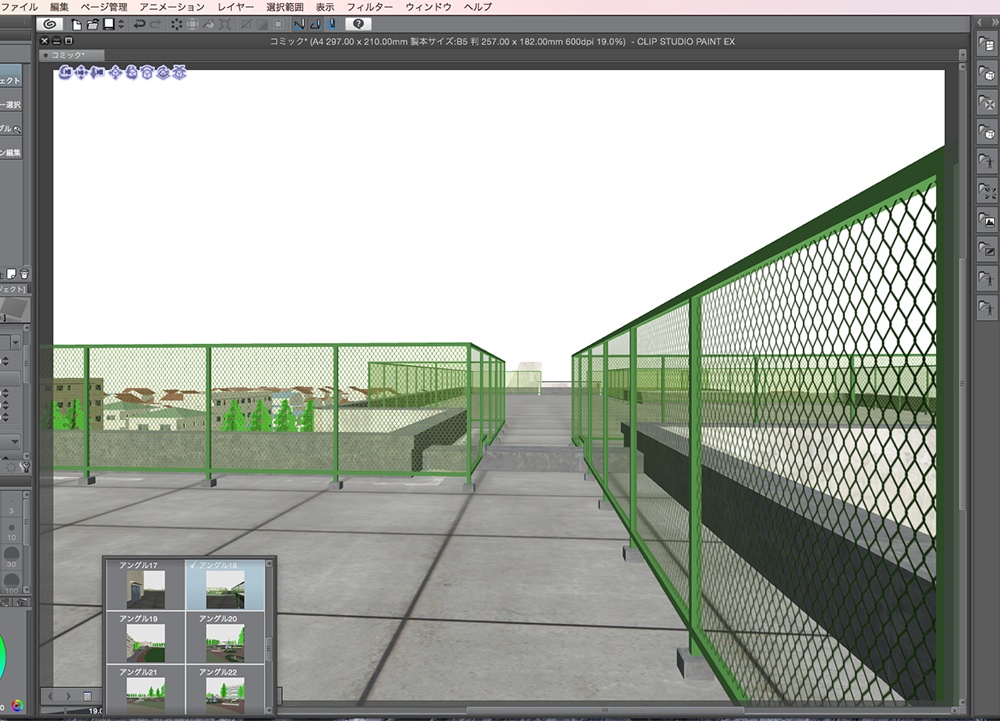漫画背景用3D素材「学校」(CLIP STUDIO用 3Dオブジェクト.cs3o)