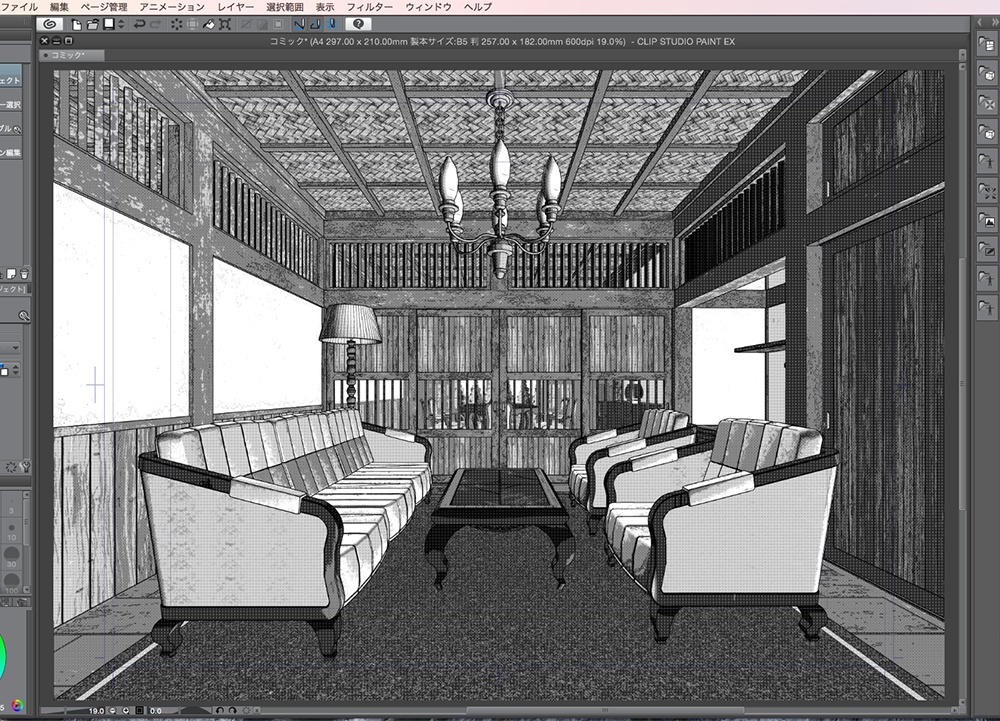 漫画背景用3D素材「武家屋敷風建物」(CLIP STUDIO用 3Dオブジェクト.cs3o)