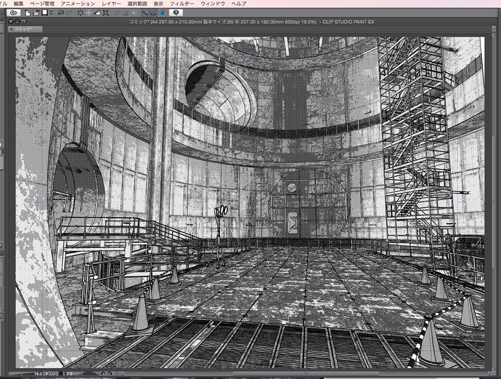 漫画背景用3D素材「立坑」(CLIP STUDIO用 3Dオブジェクト.cs3o)