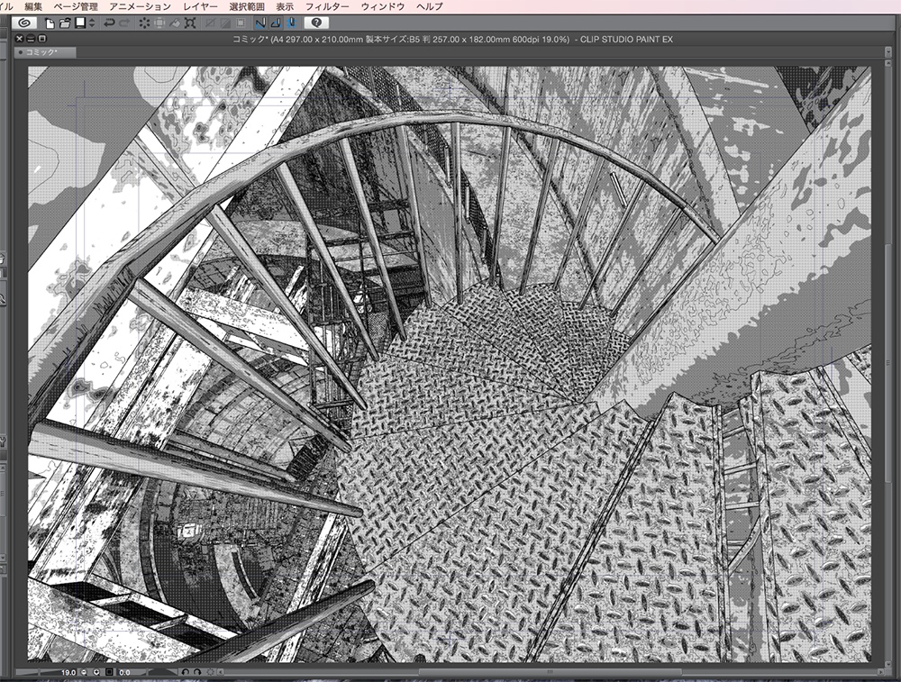 漫画背景用3D素材「立坑」(CLIP STUDIO用 3Dオブジェクト.cs3o)