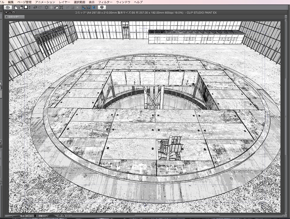 漫画背景用3D素材「立坑」(CLIP STUDIO用 3Dオブジェクト.cs3o)