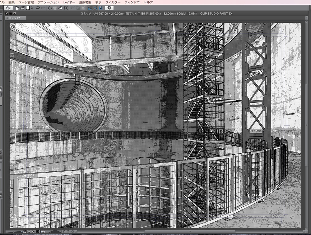 漫画背景用3D素材「立坑」(CLIP STUDIO用 3Dオブジェクト.cs3o)