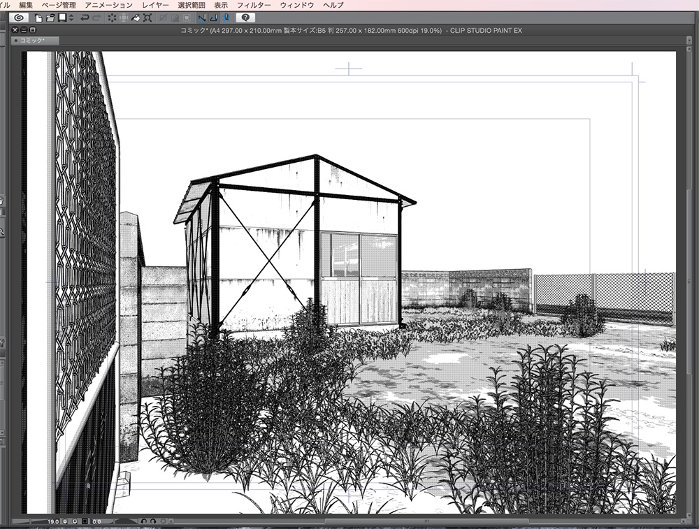 漫画背景用3D素材「プレハブ小屋」(CLIP STUDIO用 3Dオブジェクト.cs3o)