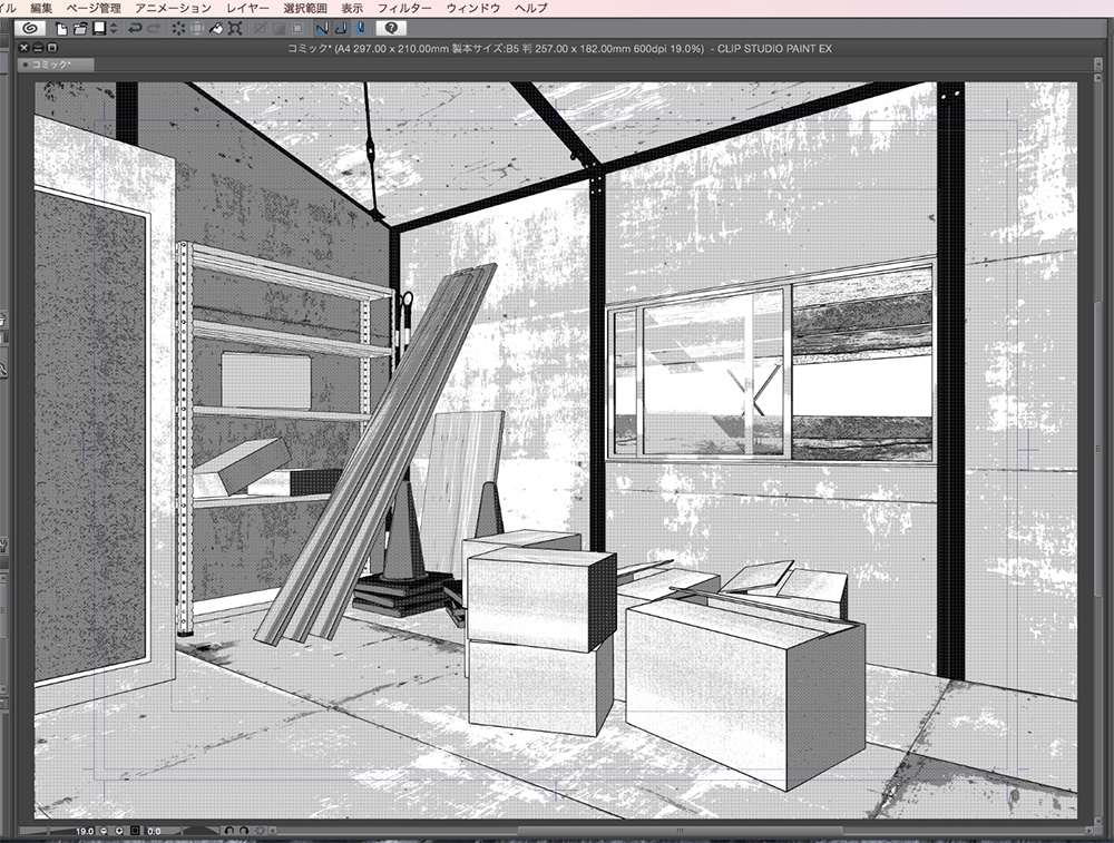 漫画背景用3D素材「プレハブ小屋」(CLIP STUDIO用 3Dオブジェクト.cs3o)