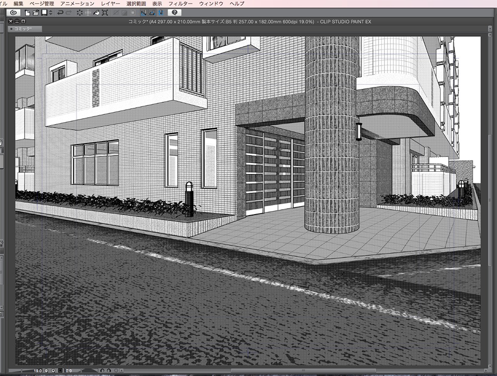 漫画背景用3D素材「マンション_OZ」(CLIP STUDIO用 3Dオブジェクト.cs3o)