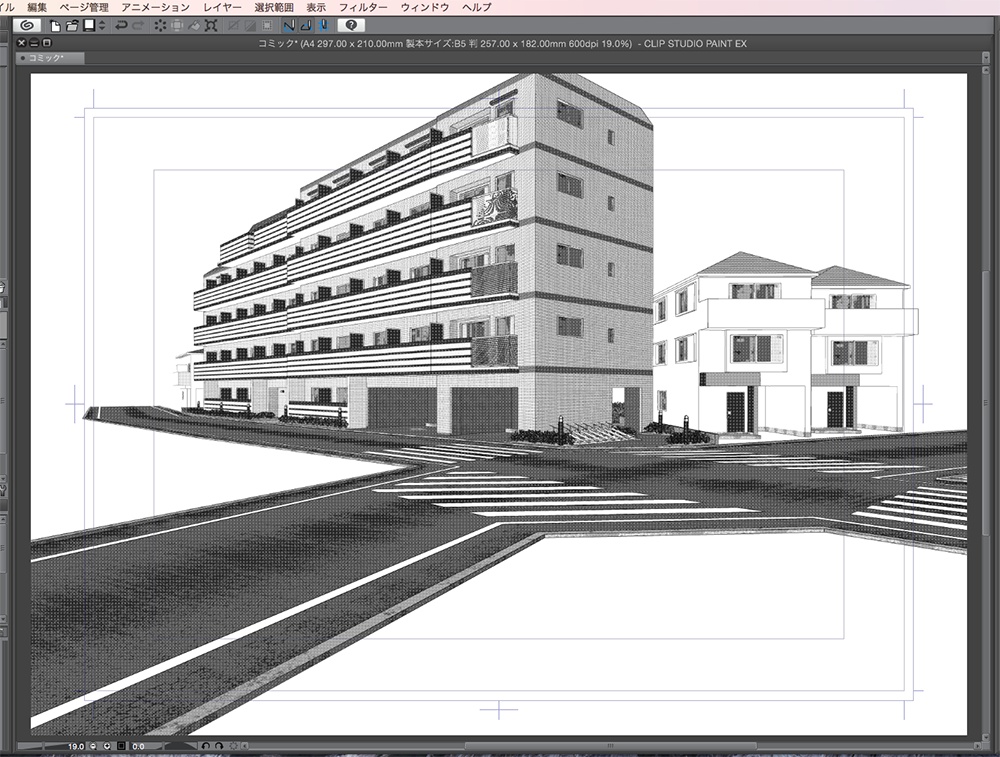漫画背景用3D素材「マンション_18」（CLIP STUDIO用 3Dオブジェクト.cs3o）