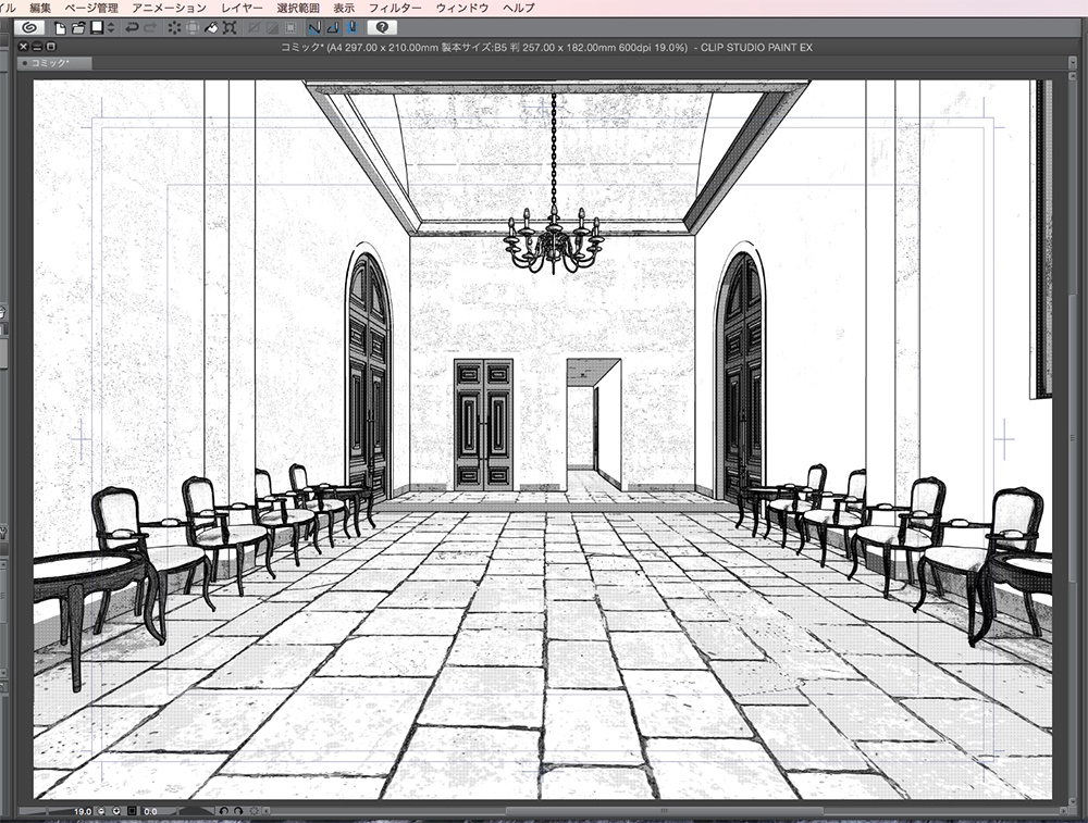 漫画背景用3D素材「チャペル」(CLIP STUDIO用 3Dオブジェクト.cs3o)