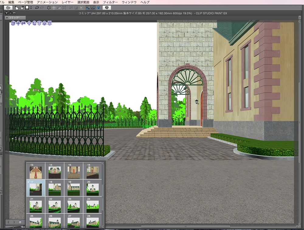 漫画背景用3D素材「チャペル」(CLIP STUDIO用 3Dオブジェクト.cs3o)