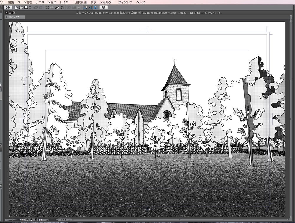 漫画背景用3D素材「チャペル」(CLIP STUDIO用 3Dオブジェクト.cs3o)