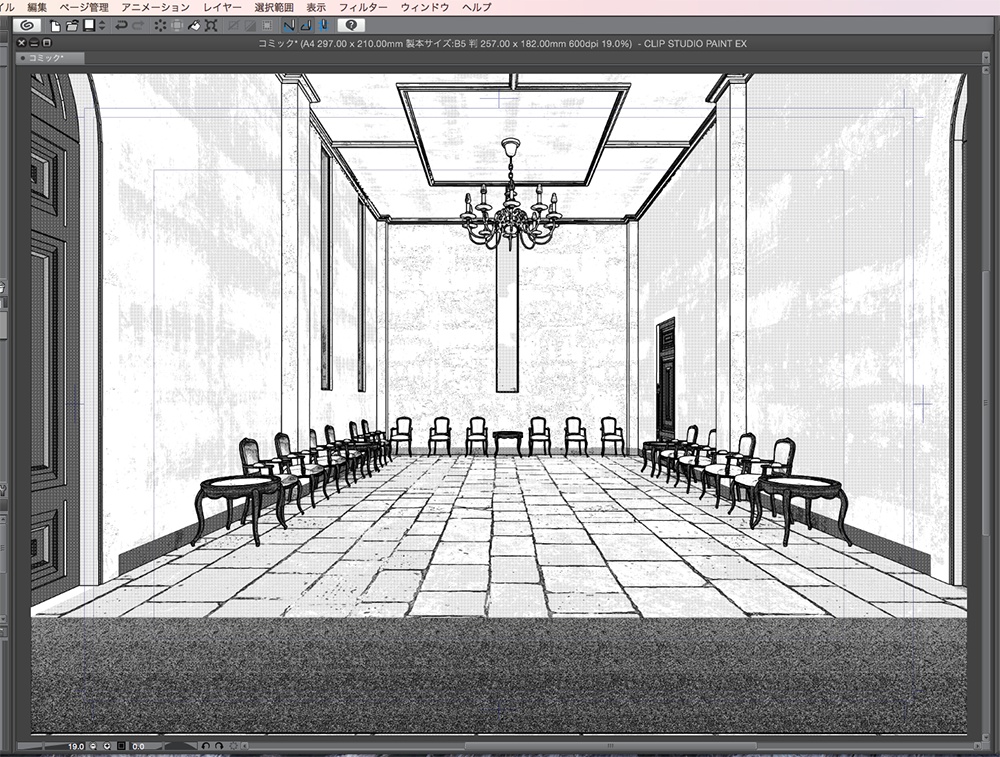 漫画背景用3D素材「チャペル」(CLIP STUDIO用 3Dオブジェクト.cs3o)