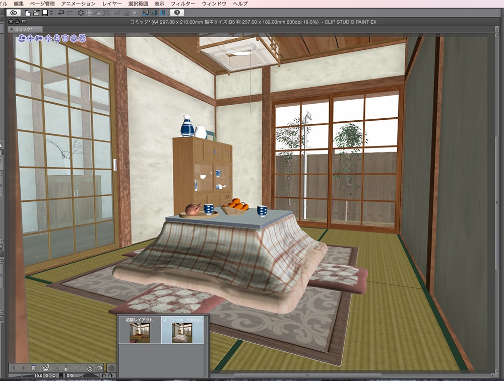 漫画背景用3D素材「駄菓子屋」(CLIP STUDIO用 3Dオブジェクト.cs3o)