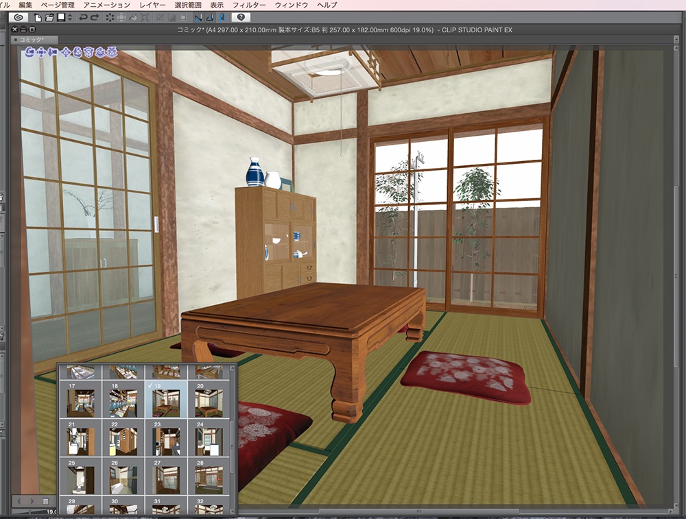 漫画背景用3D素材「駄菓子屋」(CLIP STUDIO用 3Dオブジェクト.cs3o)
