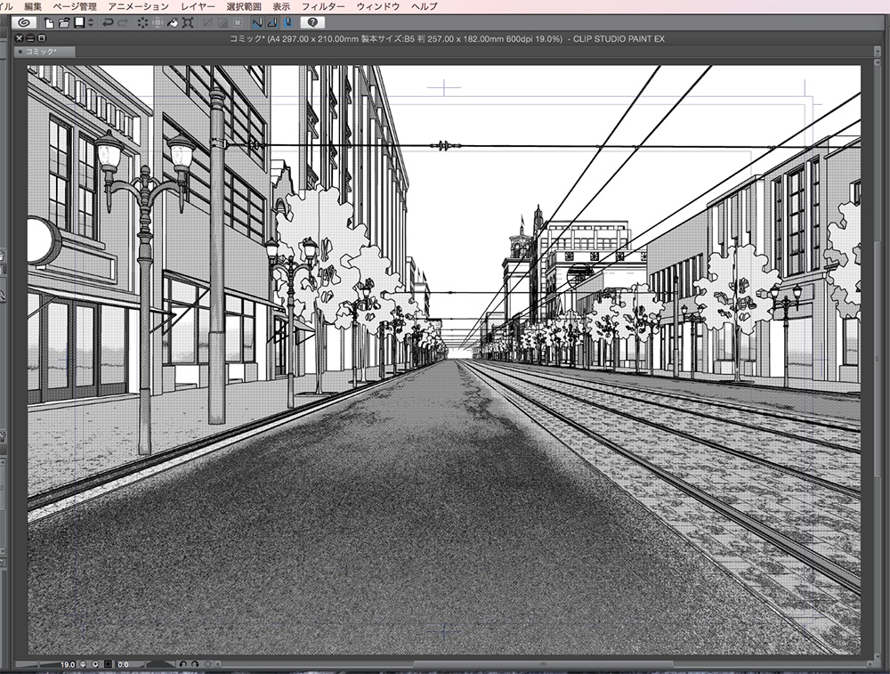 漫画背景用3D素材「昭和初期の銀座」(CLIP STUDIO用 3Dオブジェクト.cs3o)