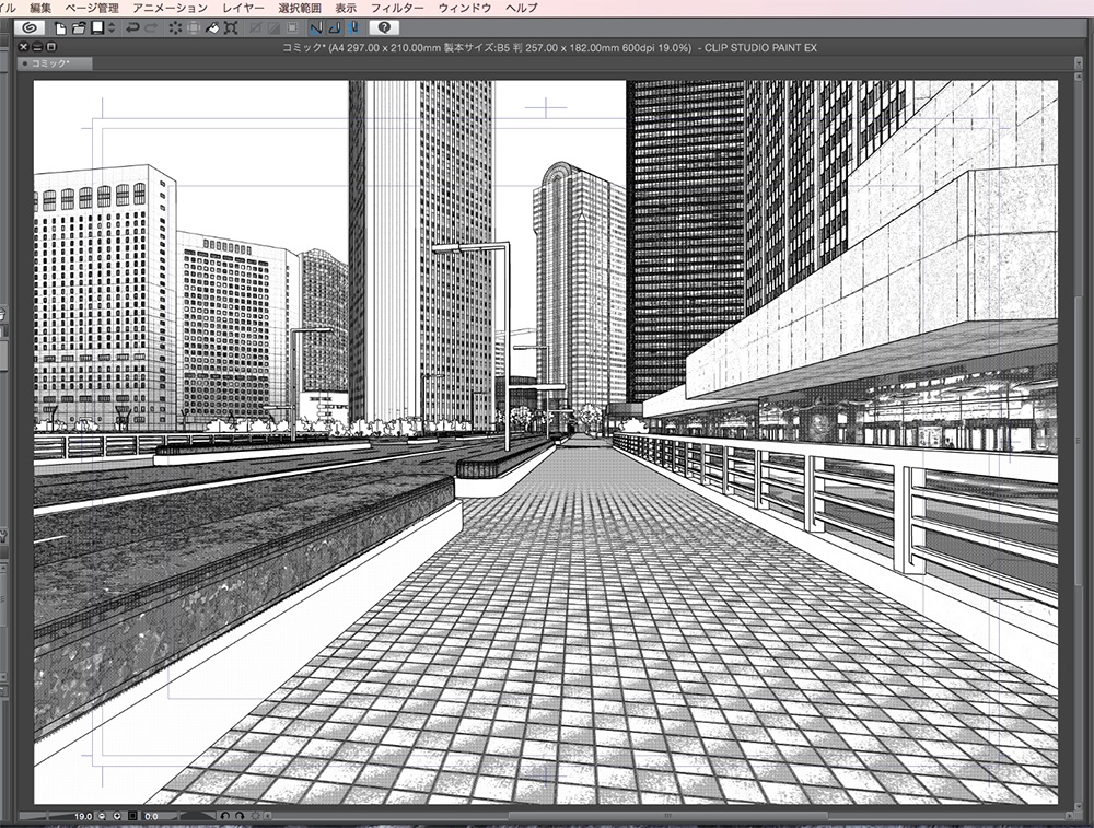 漫画背景用3D素材「西新宿高層ビル」(CLIP STUDIO用 3Dオブジェクト.cs3o)