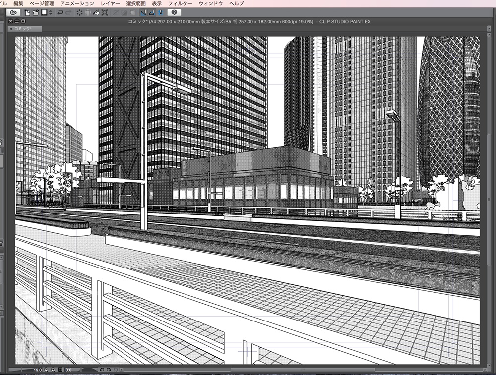 漫画背景用3D素材「西新宿高層ビル」(CLIP STUDIO用 3Dオブジェクト.cs3o)