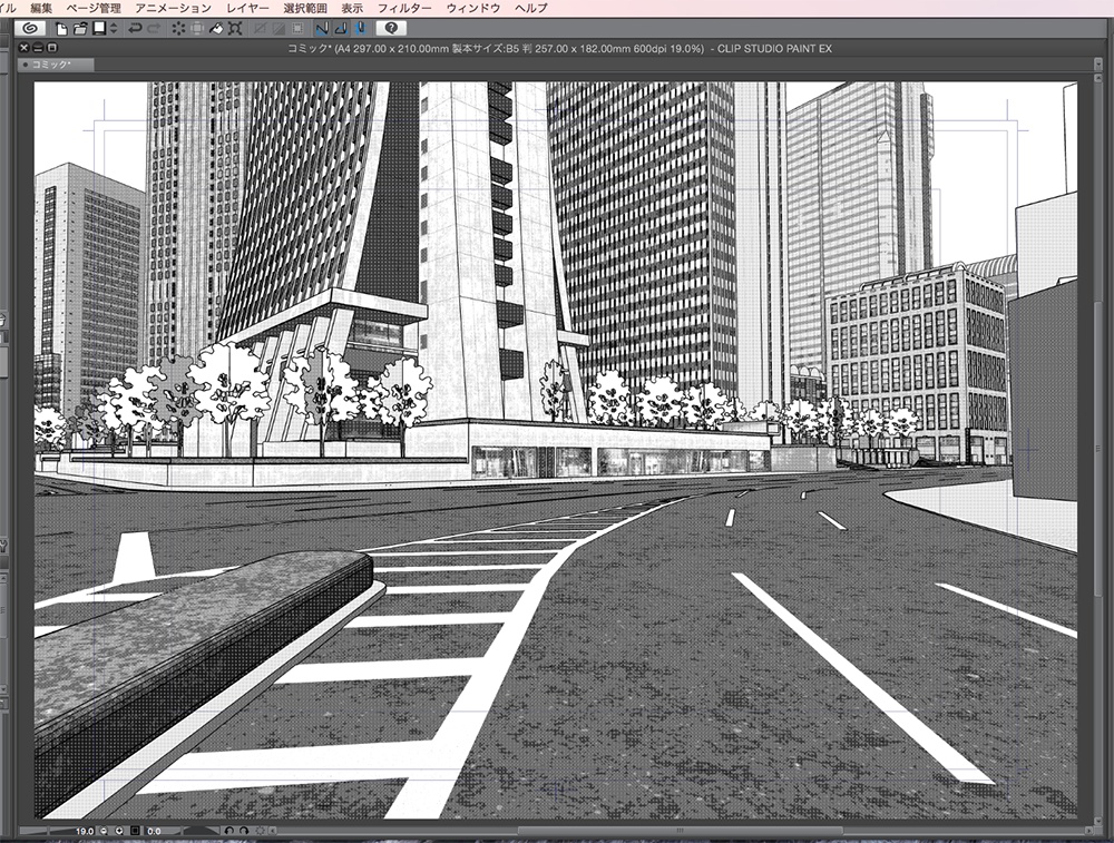 漫画背景用3D素材「西新宿高層ビル」(CLIP STUDIO用 3Dオブジェクト.cs3o)