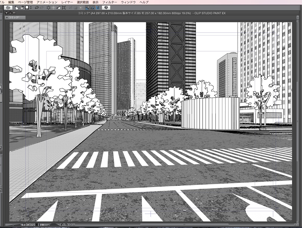 漫画背景用3D素材「西新宿高層ビル」(CLIP STUDIO用 3Dオブジェクト.cs3o)