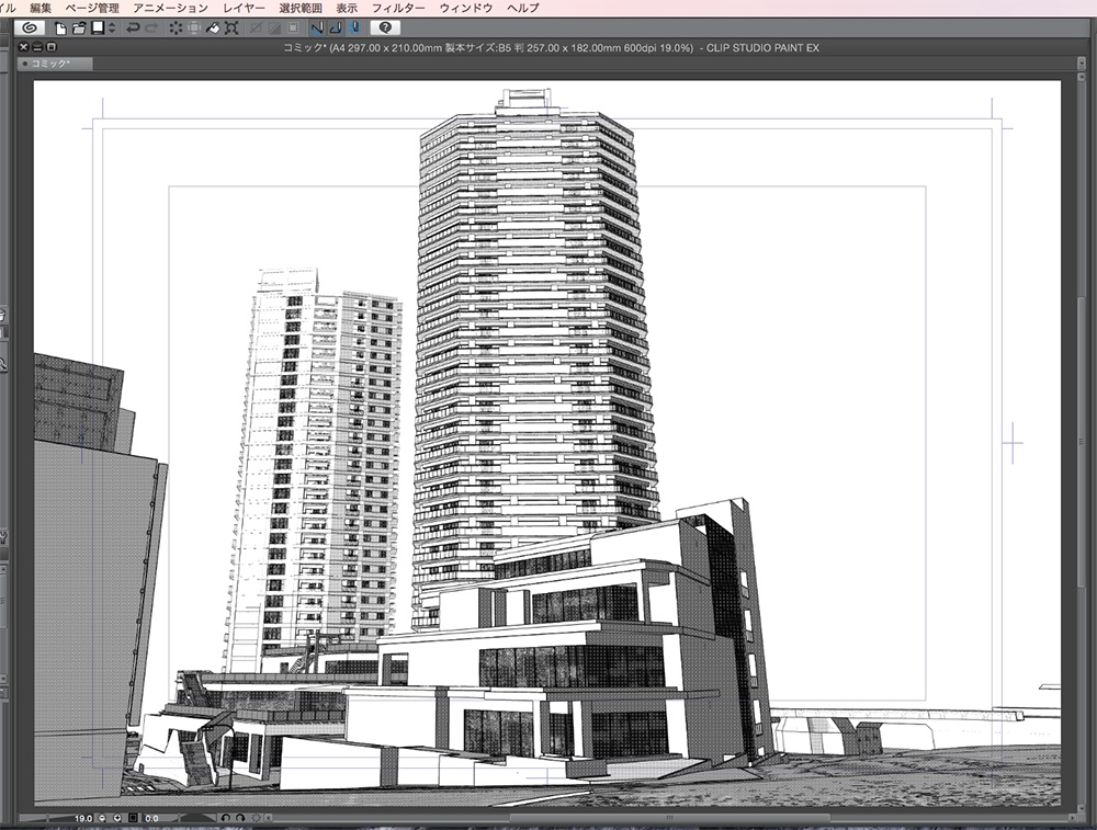 漫画背景用3D素材「タワーマンション」(CLIP STUDIO用 3Dオブジェクト.cs3o)