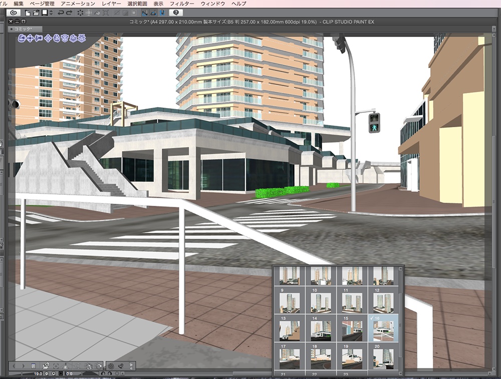 漫画背景用3D素材「タワーマンション」(CLIP STUDIO用 3Dオブジェクト.cs3o)