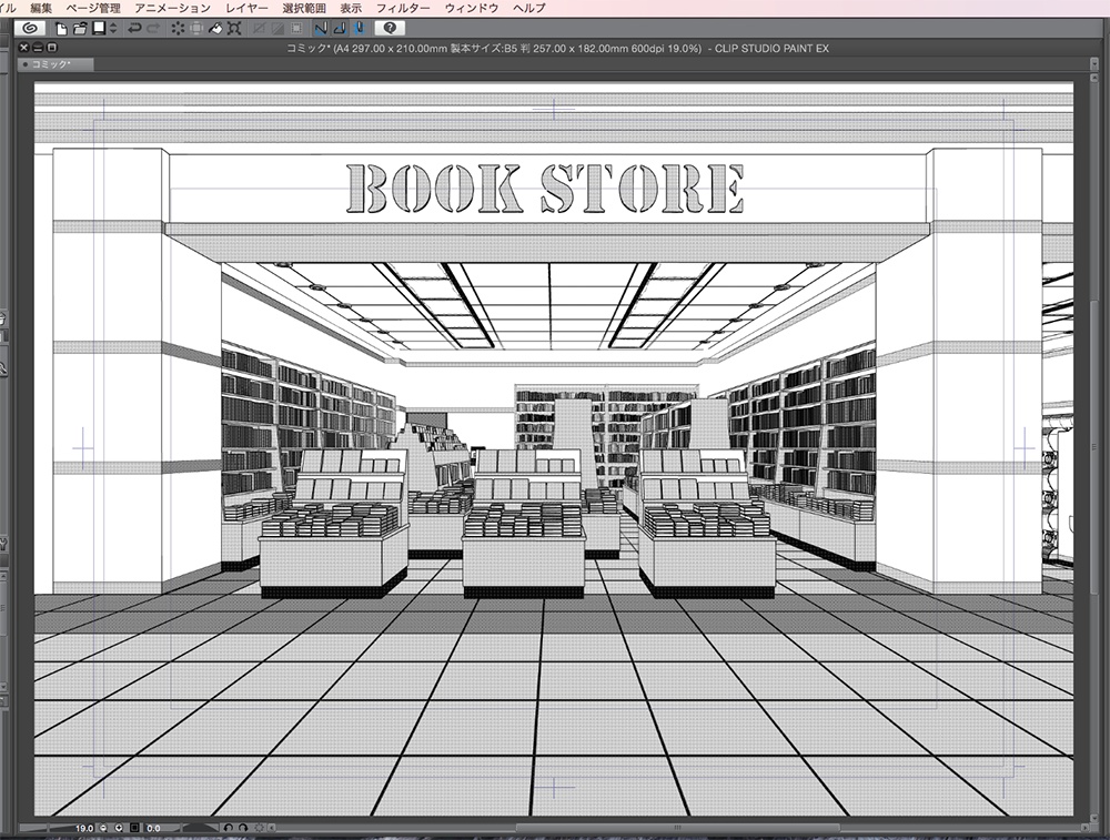 漫画背景用3D素材「カプセルトイショップ」(CLIP STUDIO用 3Dオブジェクト.cs3o)