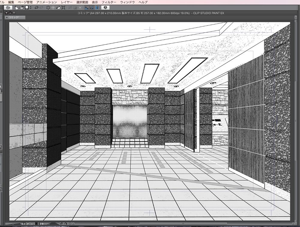 漫画背景用3D素材「マンション_KB」(CLIP STUDIO用 3Dオブジェクト.cs3o)