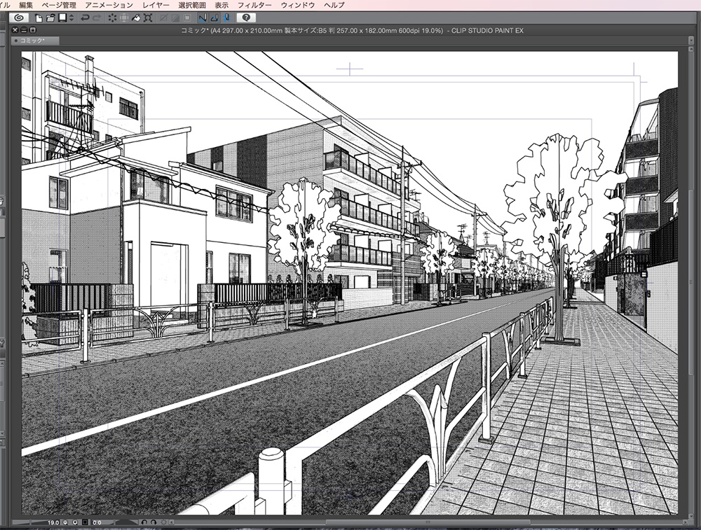 漫画背景用3D素材「マンションと住宅街」(CLIP STUDIO用 3Dオブジェクト.cs3o)