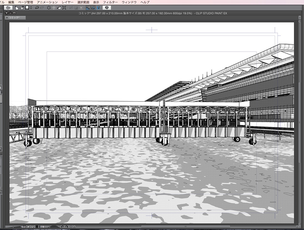 漫画背景用3D素材「競馬場」(CLIP STUDIO用 3Dオブジェクト.cs3o)