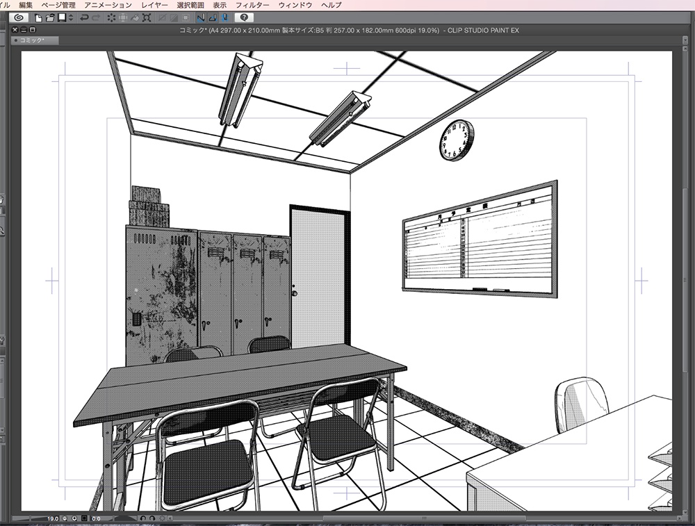 漫画背景用3D素材「お好み焼き店」(CLIP STUDIO用 3Dオブジェクト.cs3o)