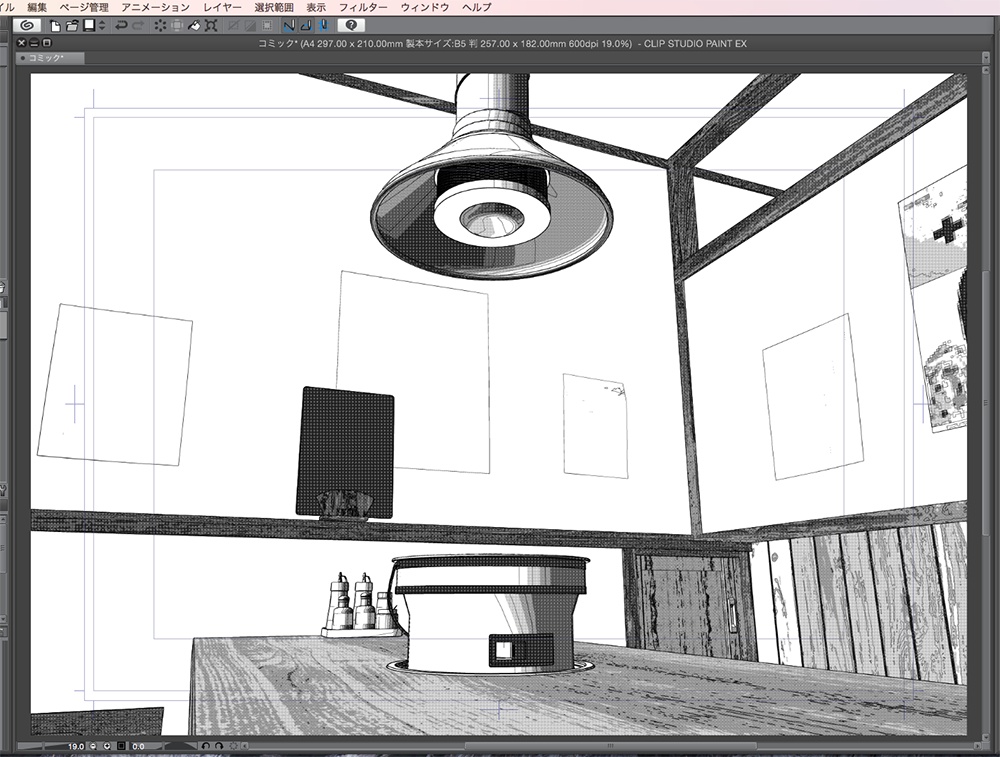 漫画背景用3D素材「焼き肉店の個室」(CLIP STUDIO用 3Dオブジェクト.cs3o)