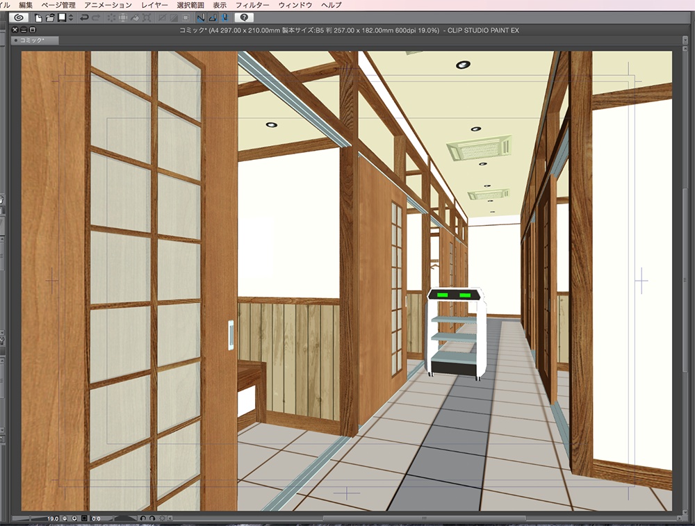 漫画背景用3D素材「焼き肉店の個室」(CLIP STUDIO用 3Dオブジェクト.cs3o)