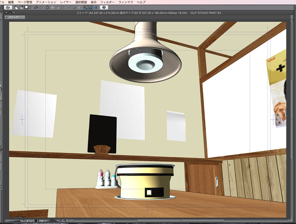 漫画背景用3D素材「焼き肉店の個室」(CLIP STUDIO用 3Dオブジェクト.cs3o)