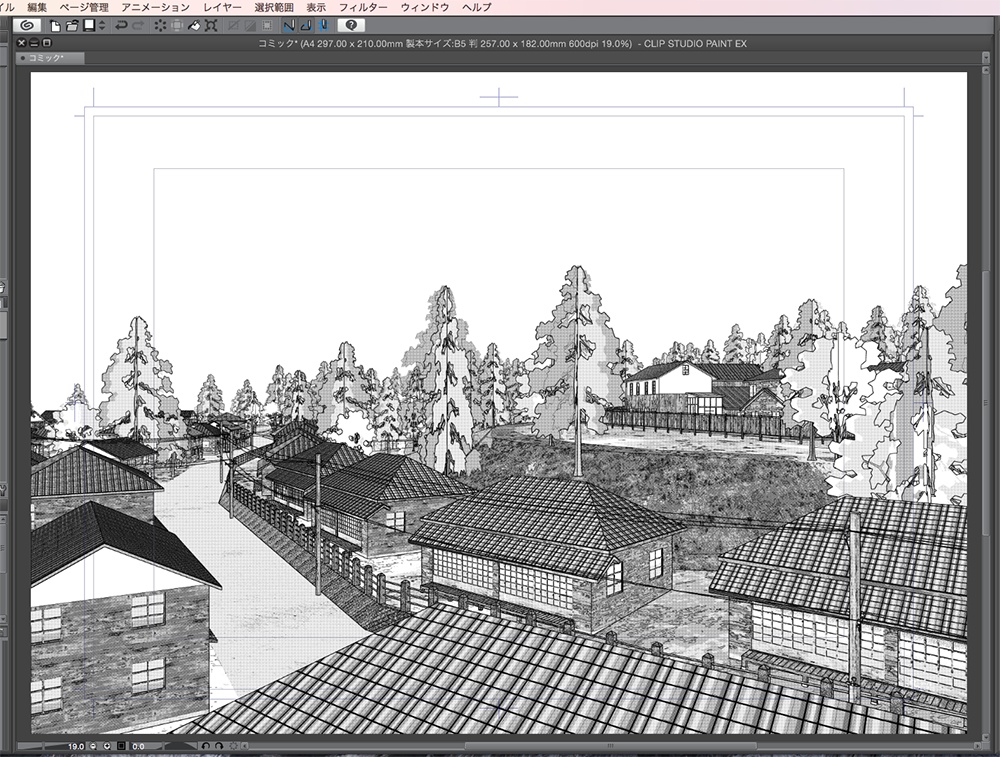 漫画背景用3D素材_「昭和初期の街並み」(CLIP STUDIO PAINT用 3Dオブジェクト.cs3o)