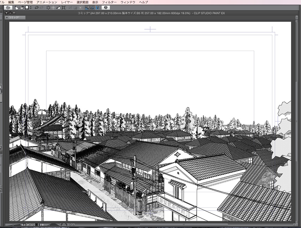 漫画背景用3D素材_「昭和初期の街並み」(CLIP STUDIO PAINT用 3Dオブジェクト.cs3o)