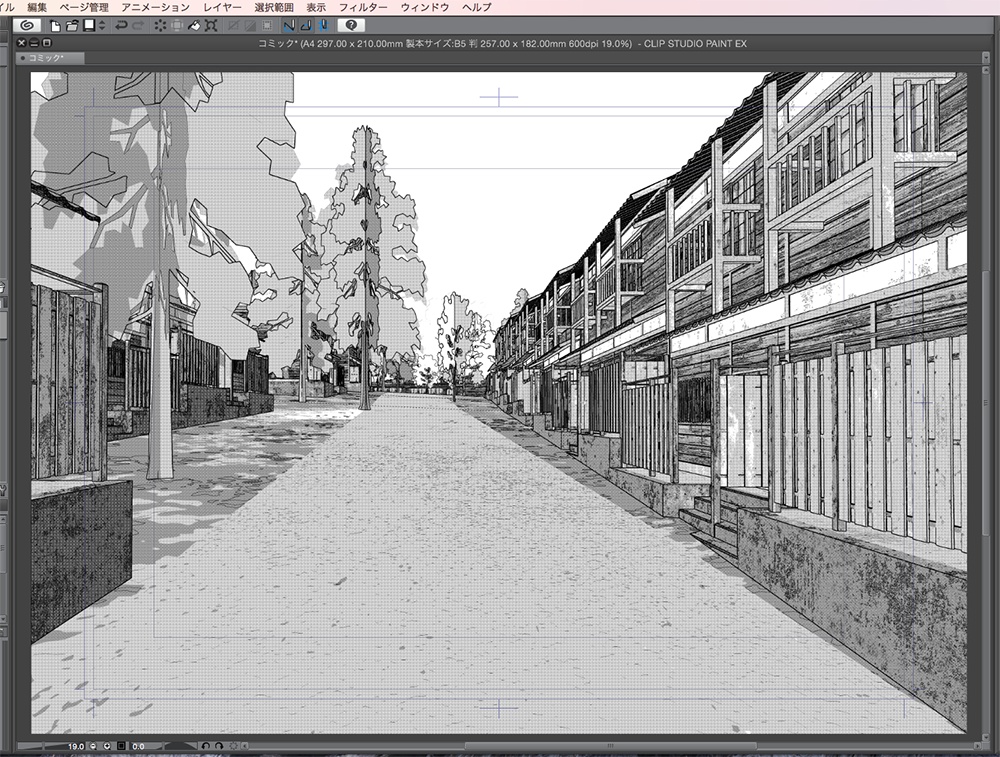 漫画背景用3D素材_「昭和初期の街並み」(CLIP STUDIO PAINT用 3Dオブジェクト.cs3o)