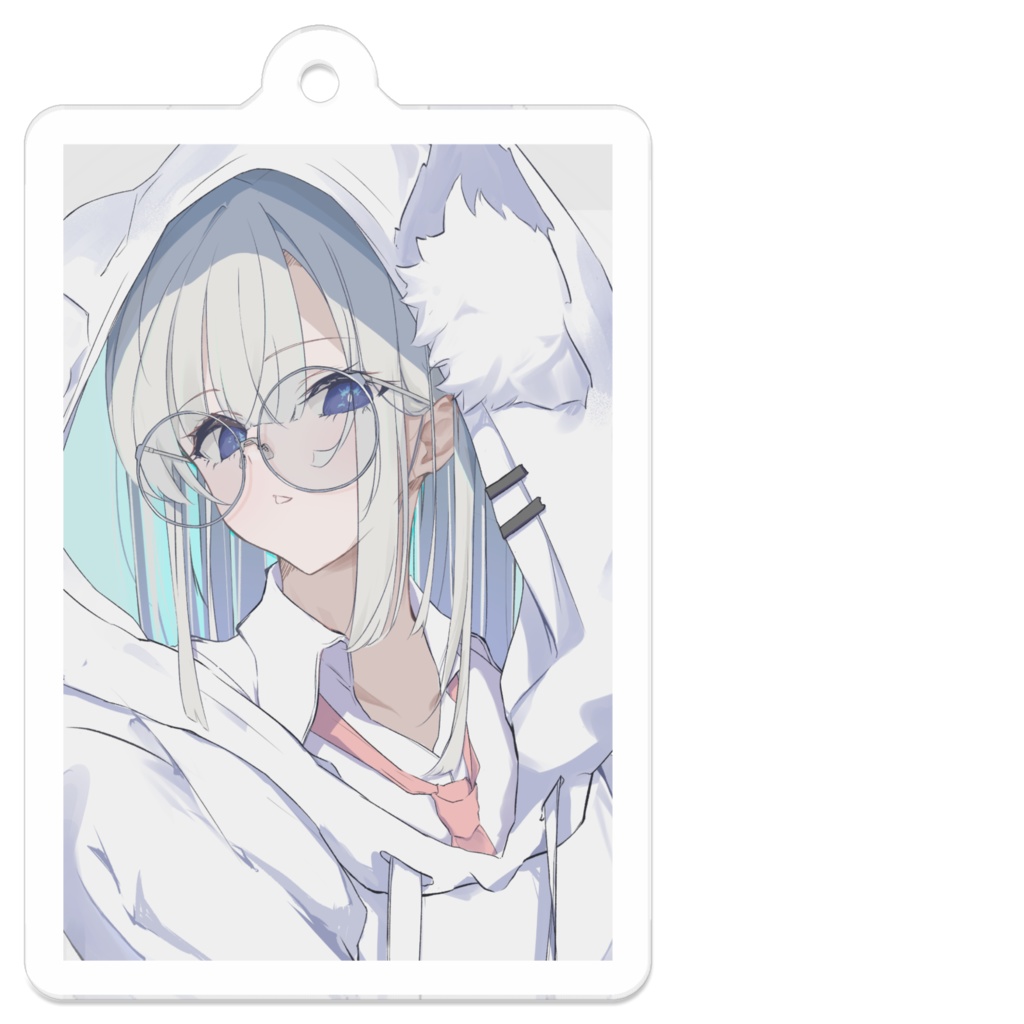 白パーカーちゃん アクリルキーホルダー