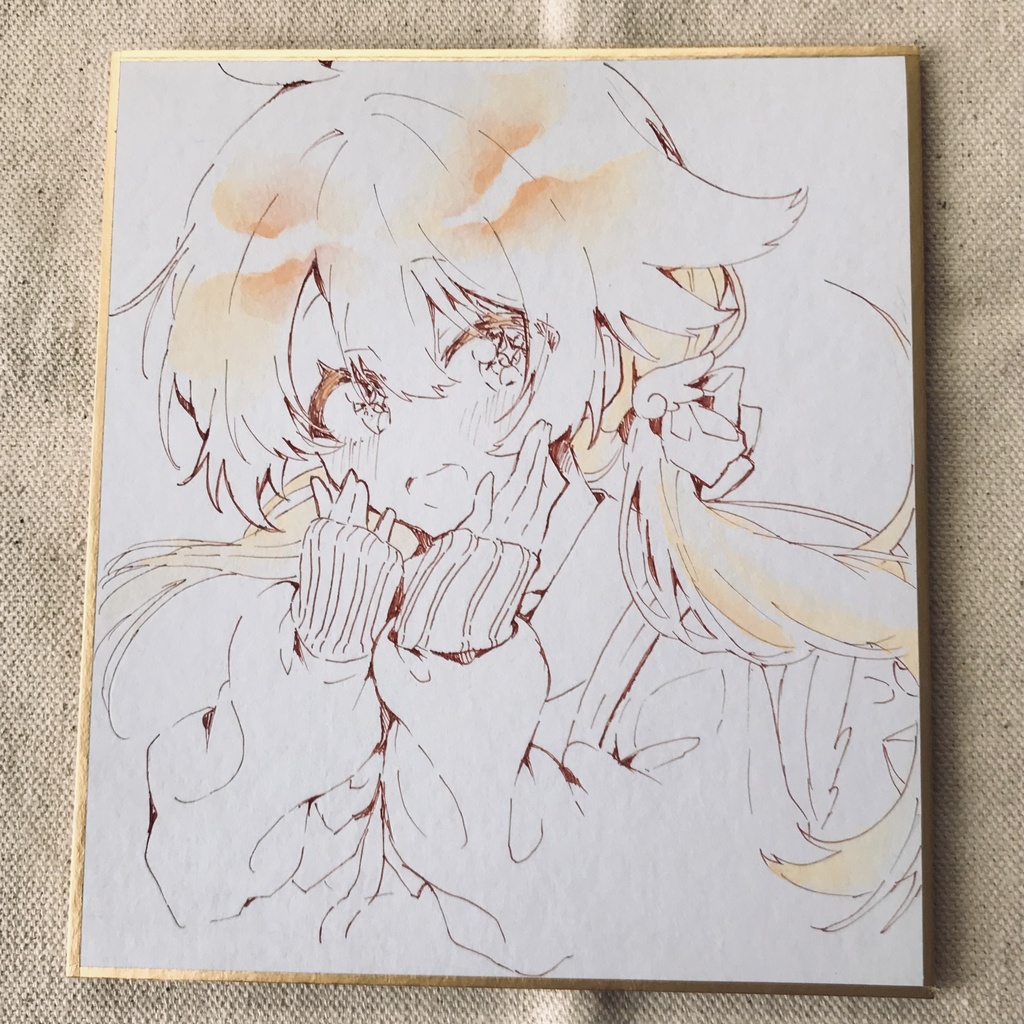 ブルーアーカイブ ミニ色紙原画