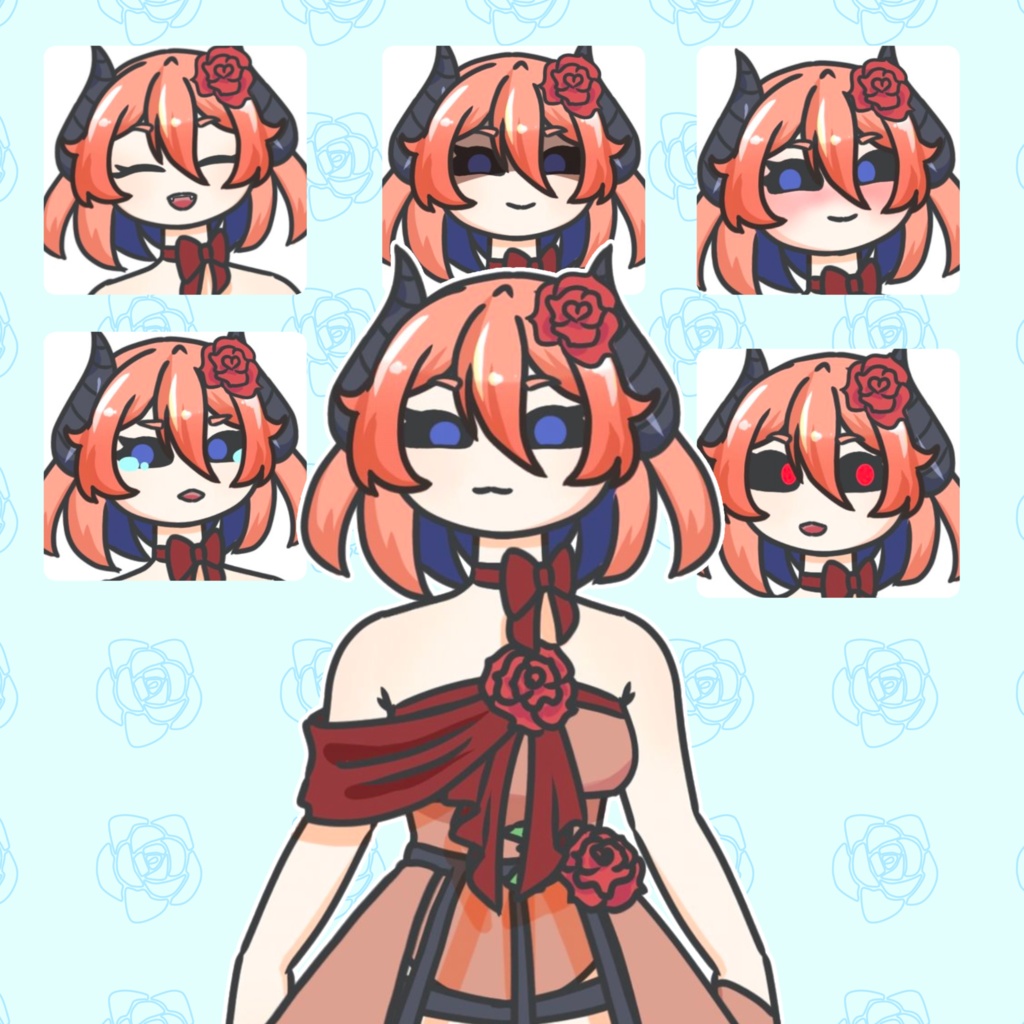 [Live2d Vtuber Model] Flower Demon [full body rig]