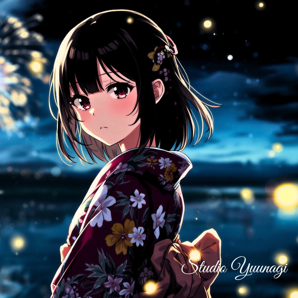 【PC & iPhone｜4 Sizes壁紙セット】Firefly Night Memory｜蛍灯る夏の記憶