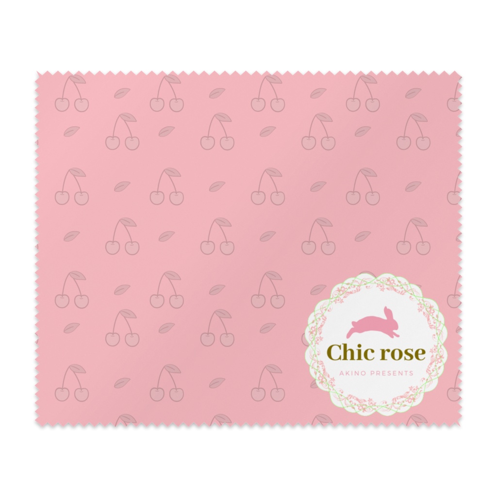 Chic rose メガネ拭き (さくらんぼ柄)