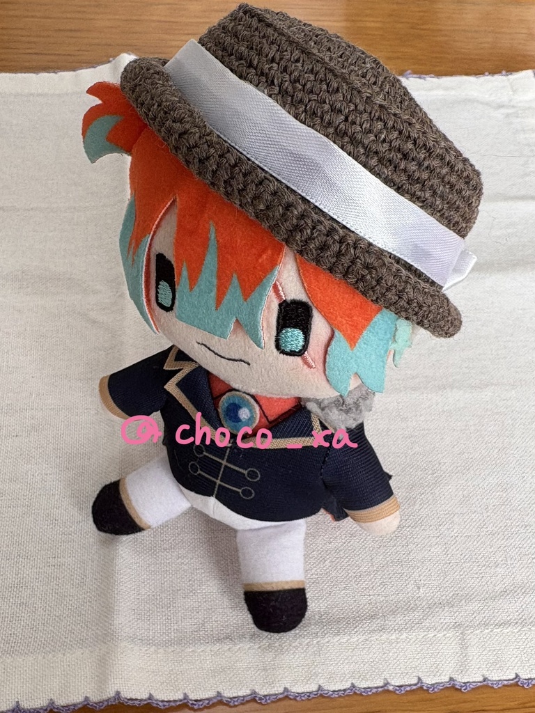 カンカン帽 リボンなし(ぬいパペサイズ)