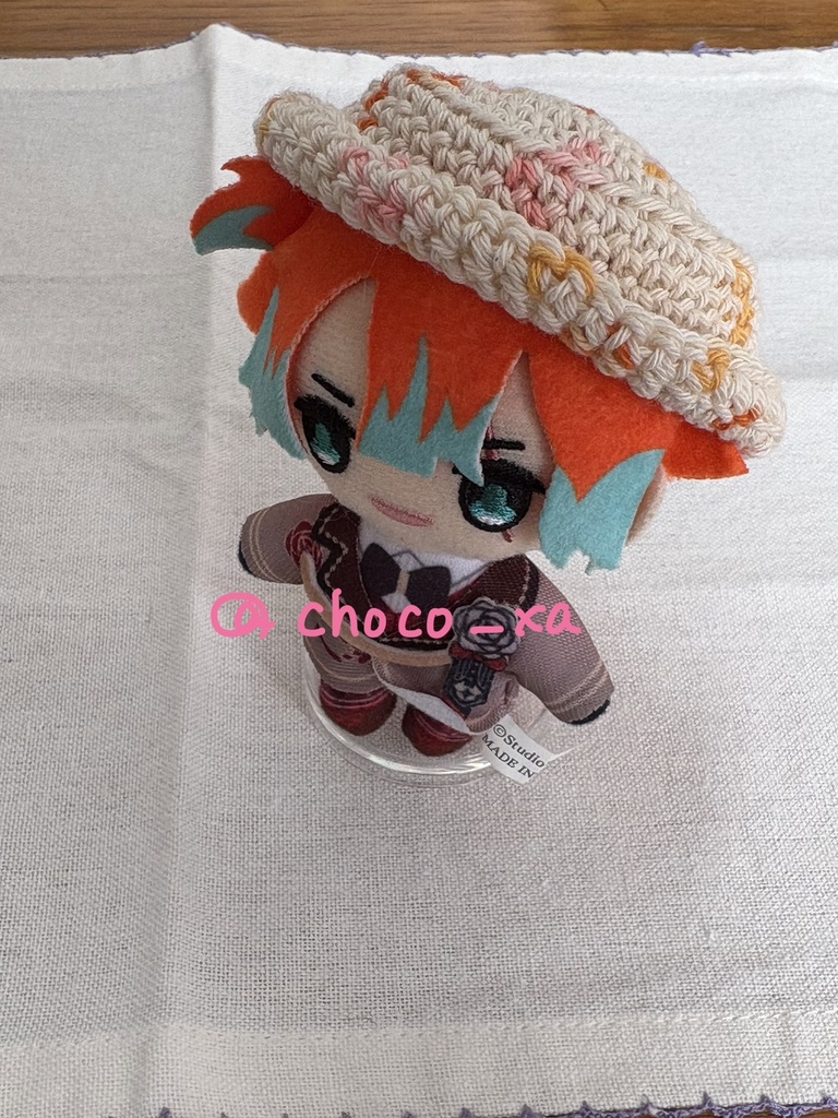 カンカン帽 リボンなし(展ぬい、まめサイズ)